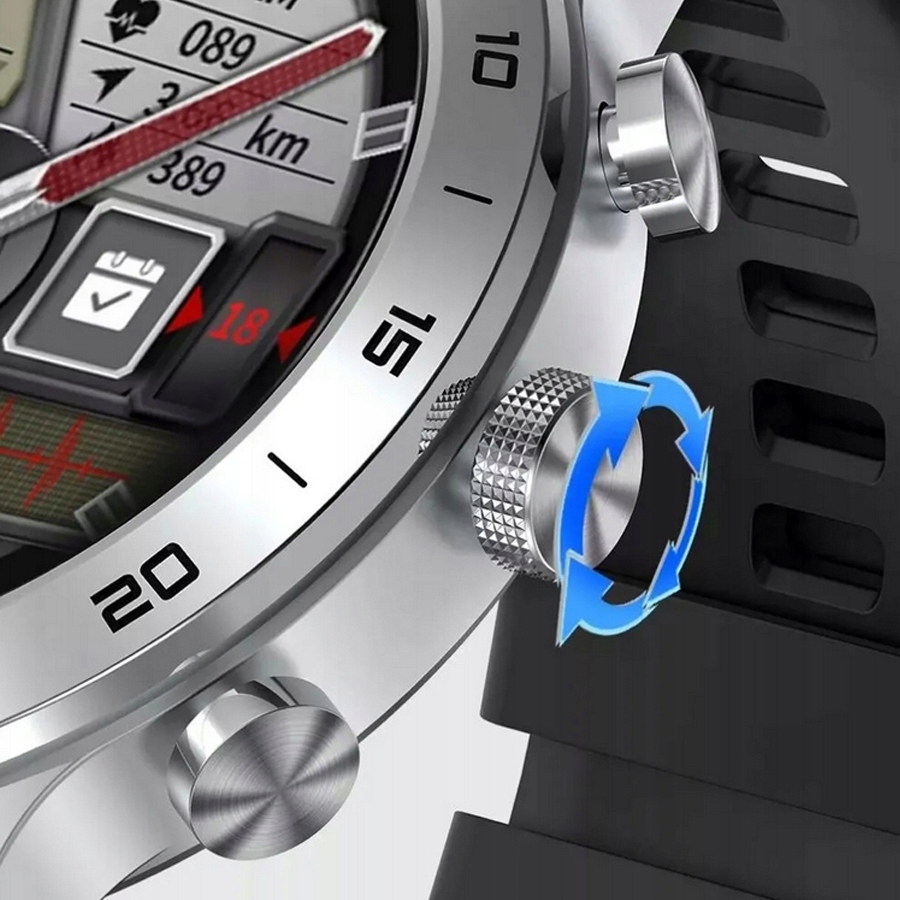 SMARTWATCH ZEGAREK POLSKIE MENU PL SPORT ROZMOWY SMART WATCH MĘSKI PULS Marka bez marki