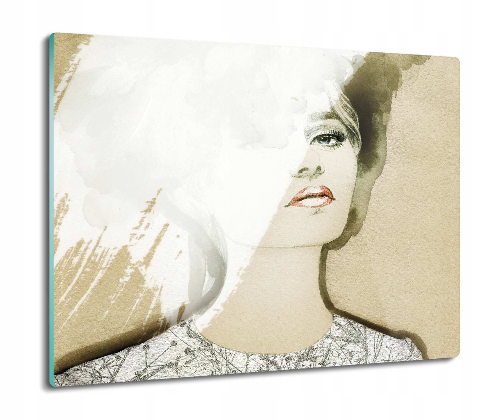 

Portret kobiety cień 60x52 deska ze szkła kuchenna