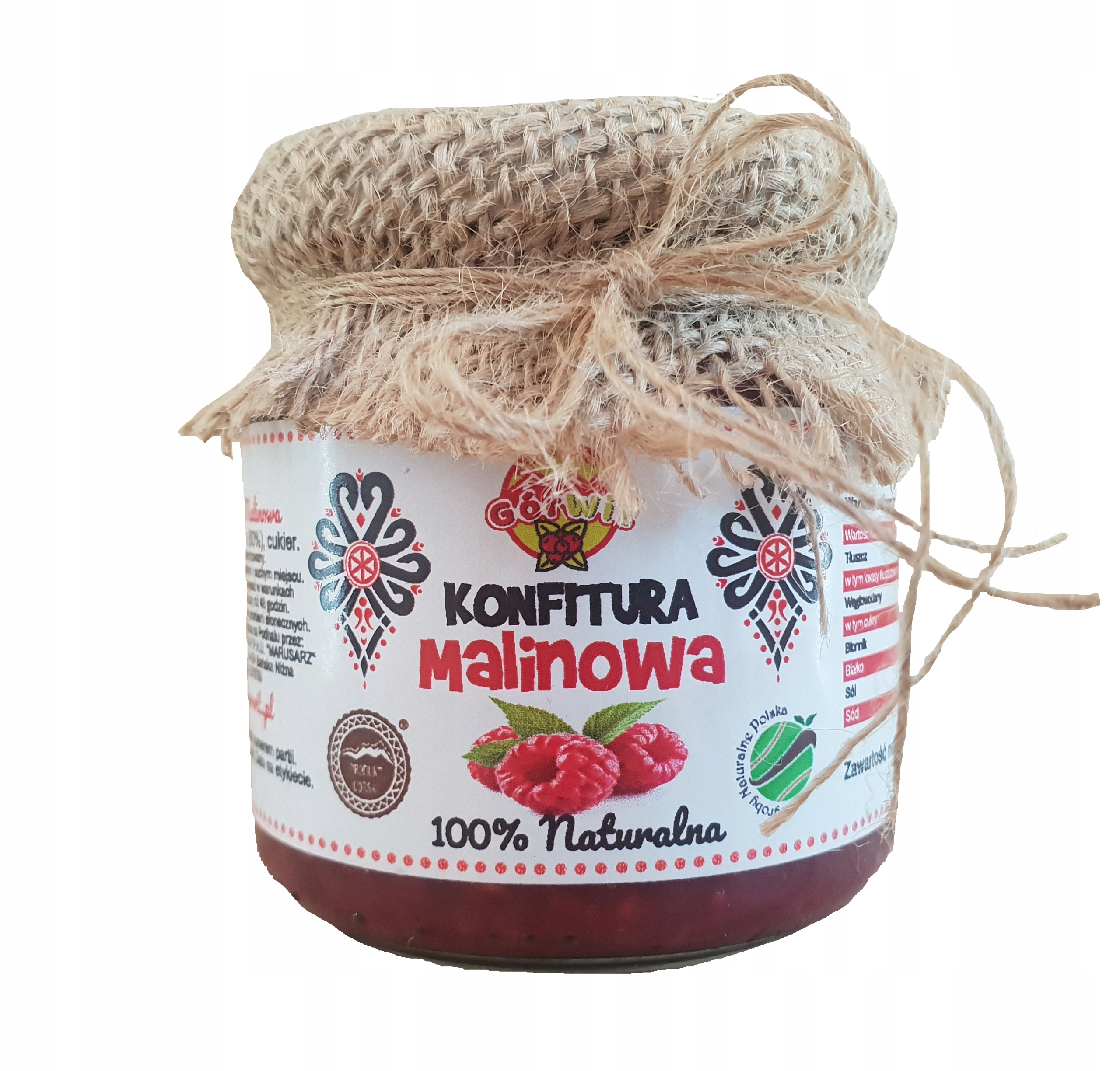 

Konfitura z Malin 100% Naturalna