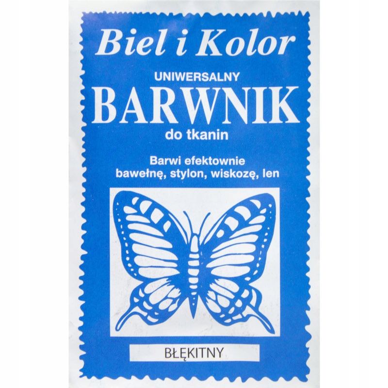 

Barwnik do tkanin farba Biel i Kolor Błękitny