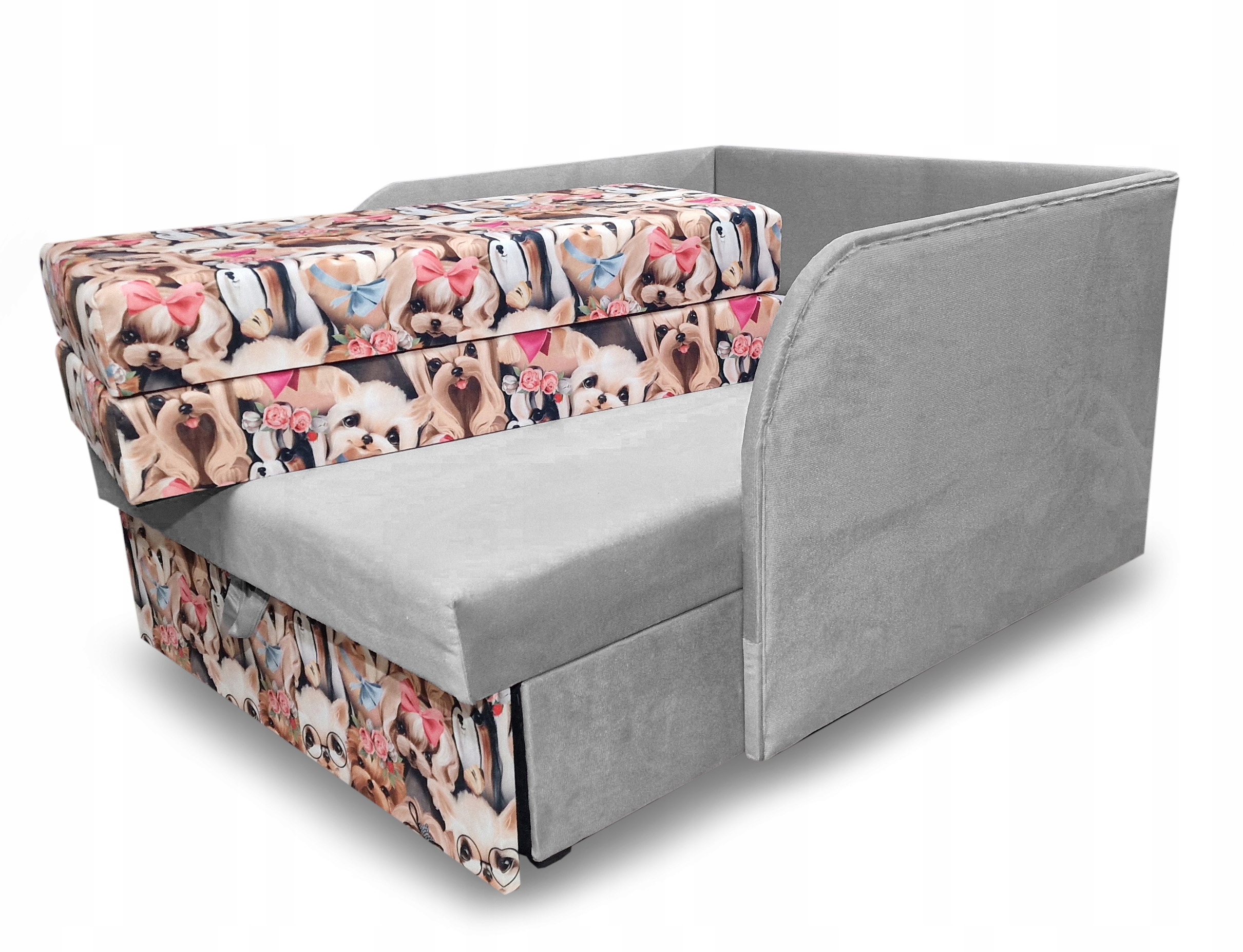 Łóżko dla dziecka w nowoczesnym stylu - pojemnik na pościel i wygodna forma Marka inna