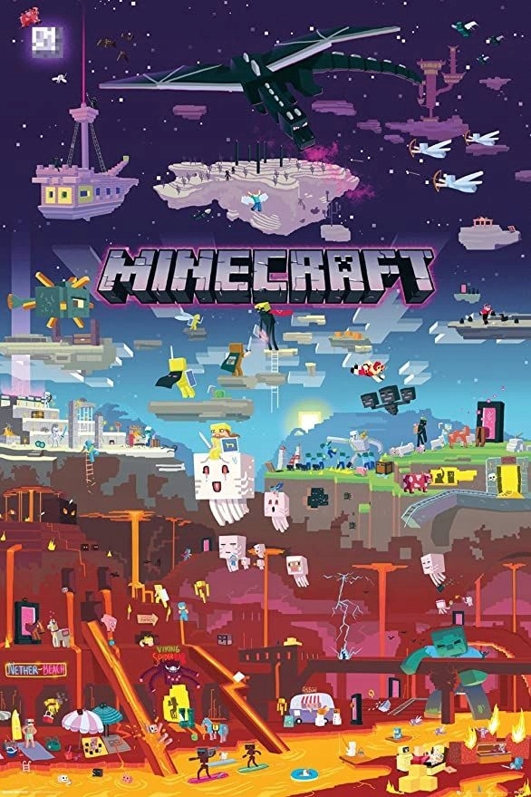 Minecraft World Beyond - plakat 70x50 cm Obraz