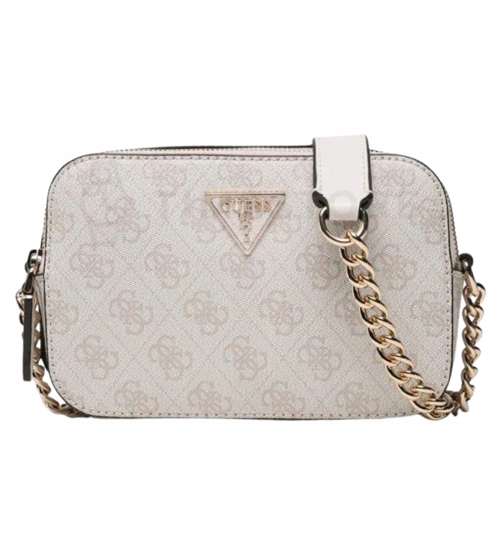 Guess Krémová dámská psaníčko s monogramem Noelle II Crossbody Camera