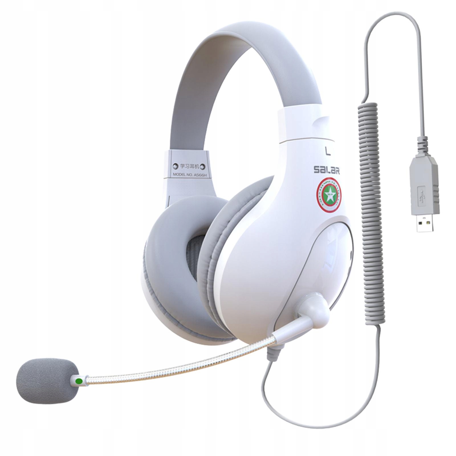 Student headphones with adjustable microphone