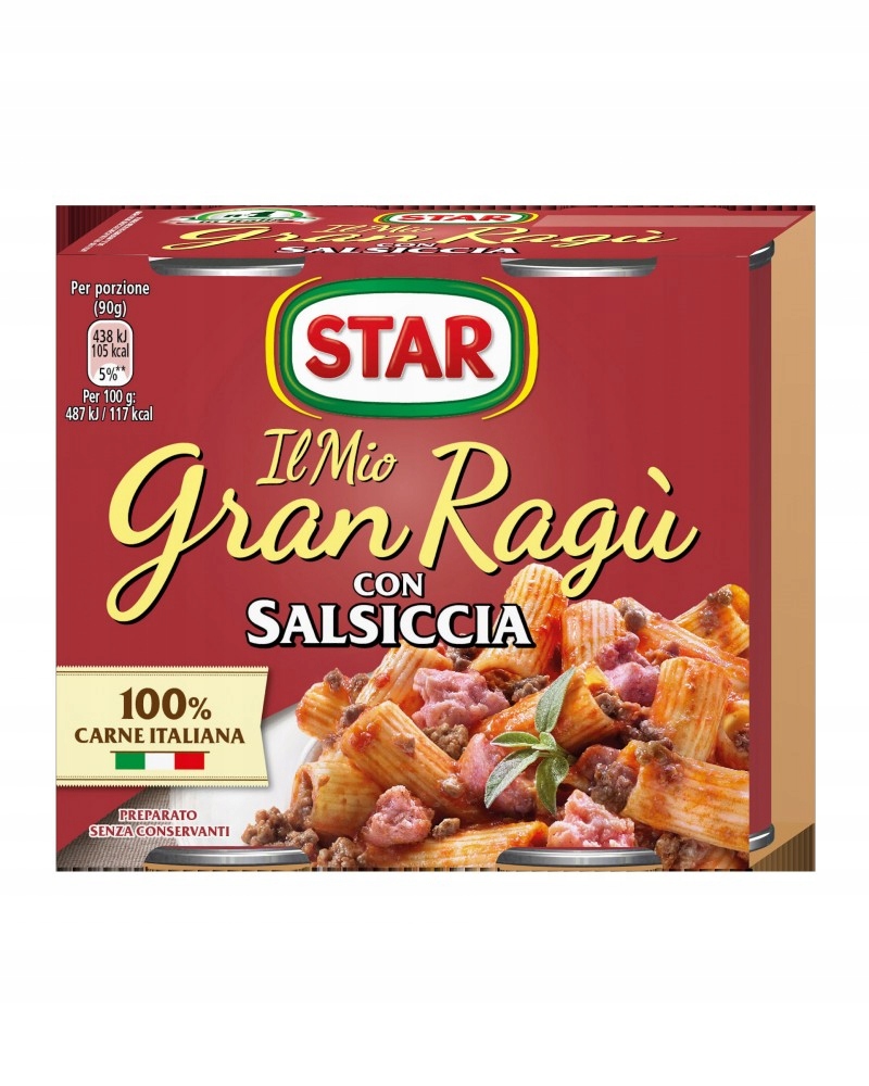 Levně 3x Ragu Con Salsiccia 2x180 g pšenice Star