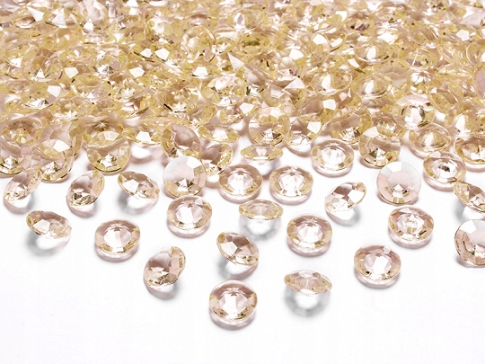 

Kryształki złote dekoracja stoły diamenciki 100szt