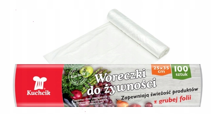 

Woreczki do żywności Grube Kuchcik 25x35cm 100szt