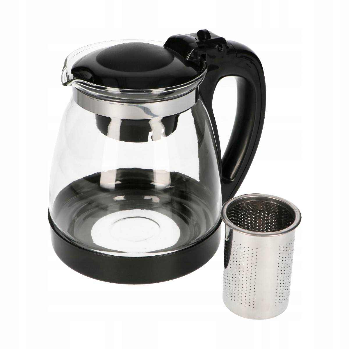 DZBANEK SZKLANY Z ZAPARZACZEM DO KAWY HERBATY ZAPARZACZ DO ZIÓŁ DUŻY 2000ML Materiał szkło