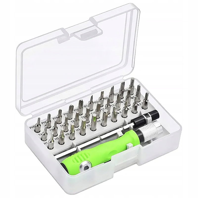 ZESTAW PRECYZYJNYCH ŚRUBOKRĘTÓW WKRĘTAKÓW Z MAGNESEM TORX 32W1 BITY Liczba elementów zestawy