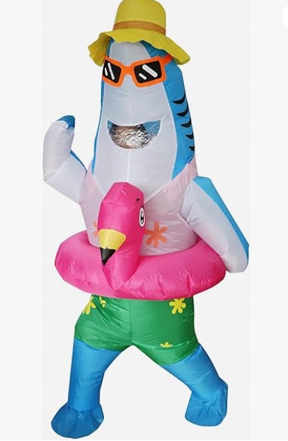 Fxich Nafukovací kostým žraloka pro dospělé – na halloweenskou párty