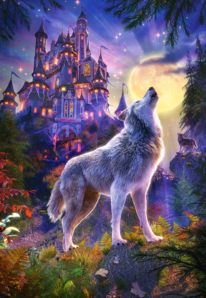 

Puzzle 1000 Zwierzęta Wilk Zamek Castorland