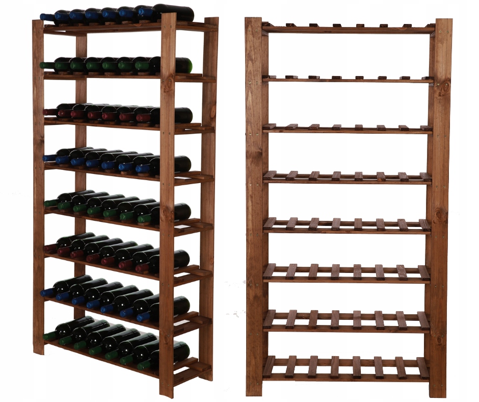 

Regał na wino butelki 150x80x28 8 półek 56 but br