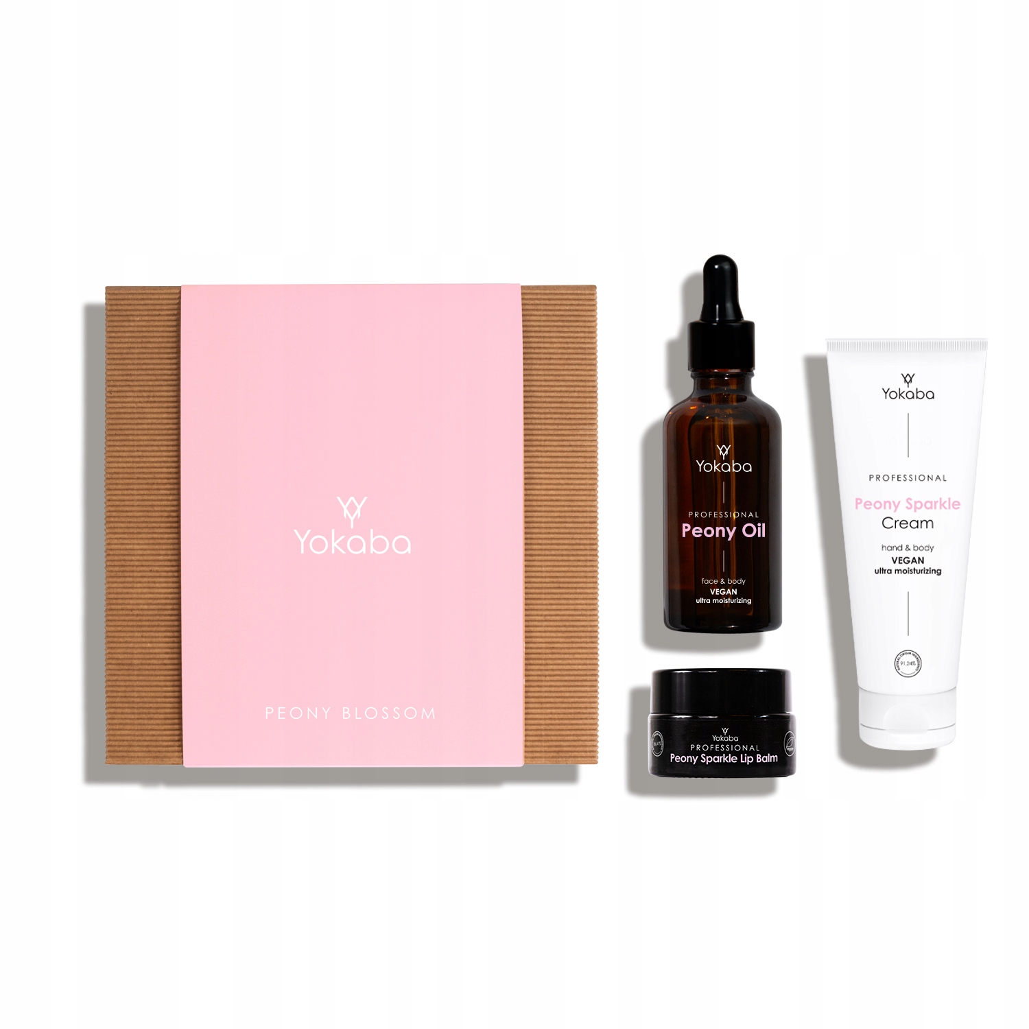 Yokaba Zestaw prezentowy Peony Blossom, krem, olejek, balsam Kwiat Peonii