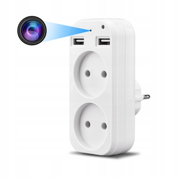 Skrytá Špionážní Kamera Rozbočovač Adaptér Nabíječka Full Hd 1080P Wifi