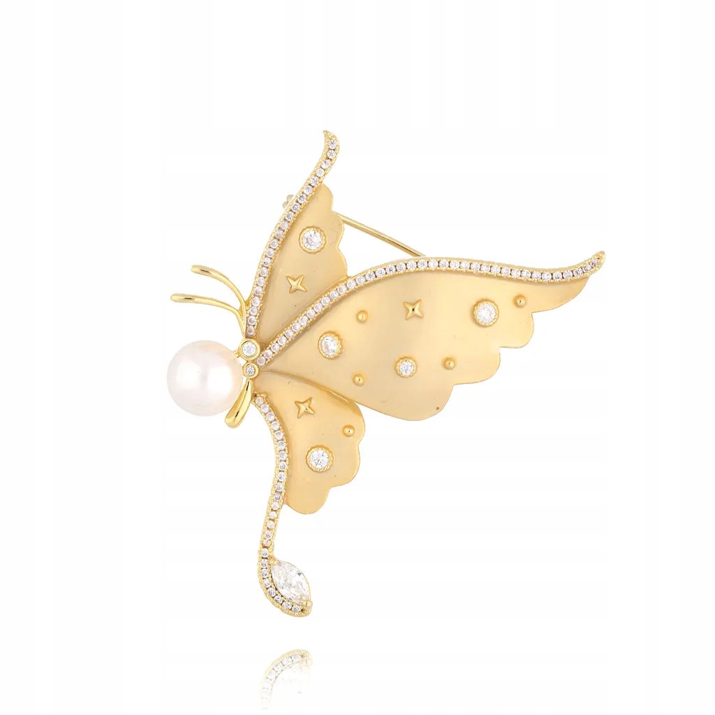 Brož By Dziubeka mosaz motýl