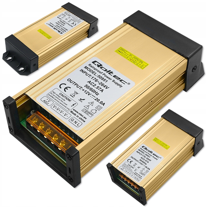 Led spínaný napájecí zdroj IP45 250W 12V 20A