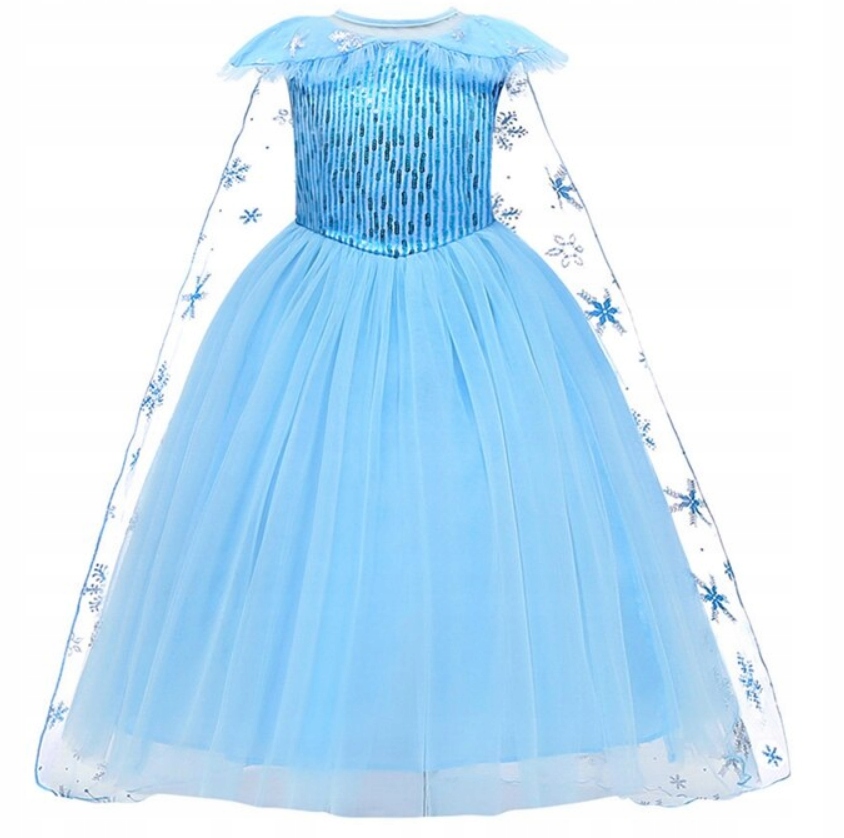 Sukienka strój Elsa Kraina Lodu kostium Frozen 140