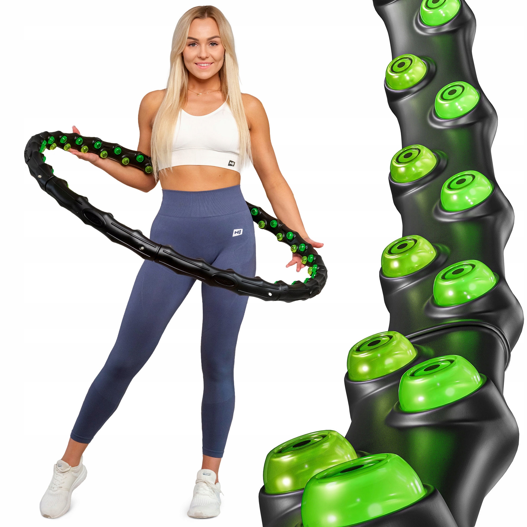 Hula hop z kulkami odchudzające wyszczuplające z magnetycznymi wypustkami