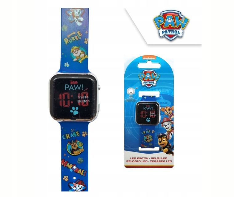 Zegarek cyfrowy LED na rękę PSI PATROL z kalendarz Kształt koperty kwadratowa