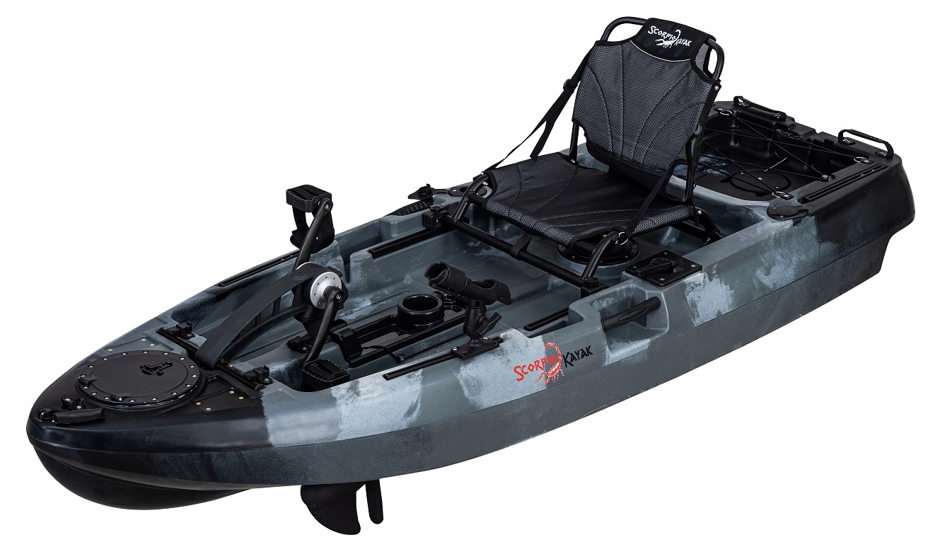 Kompaktowy Stabilny Kajak Wędkarski Pedal Fish 8 Z Napędem Nożnym