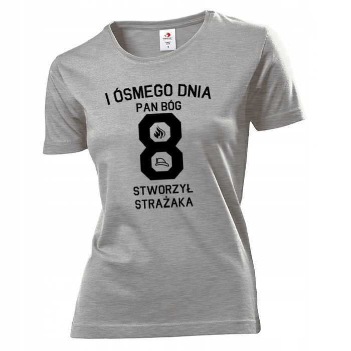 

Koszulka damska I Pan Bóg stworzył strażaka XL