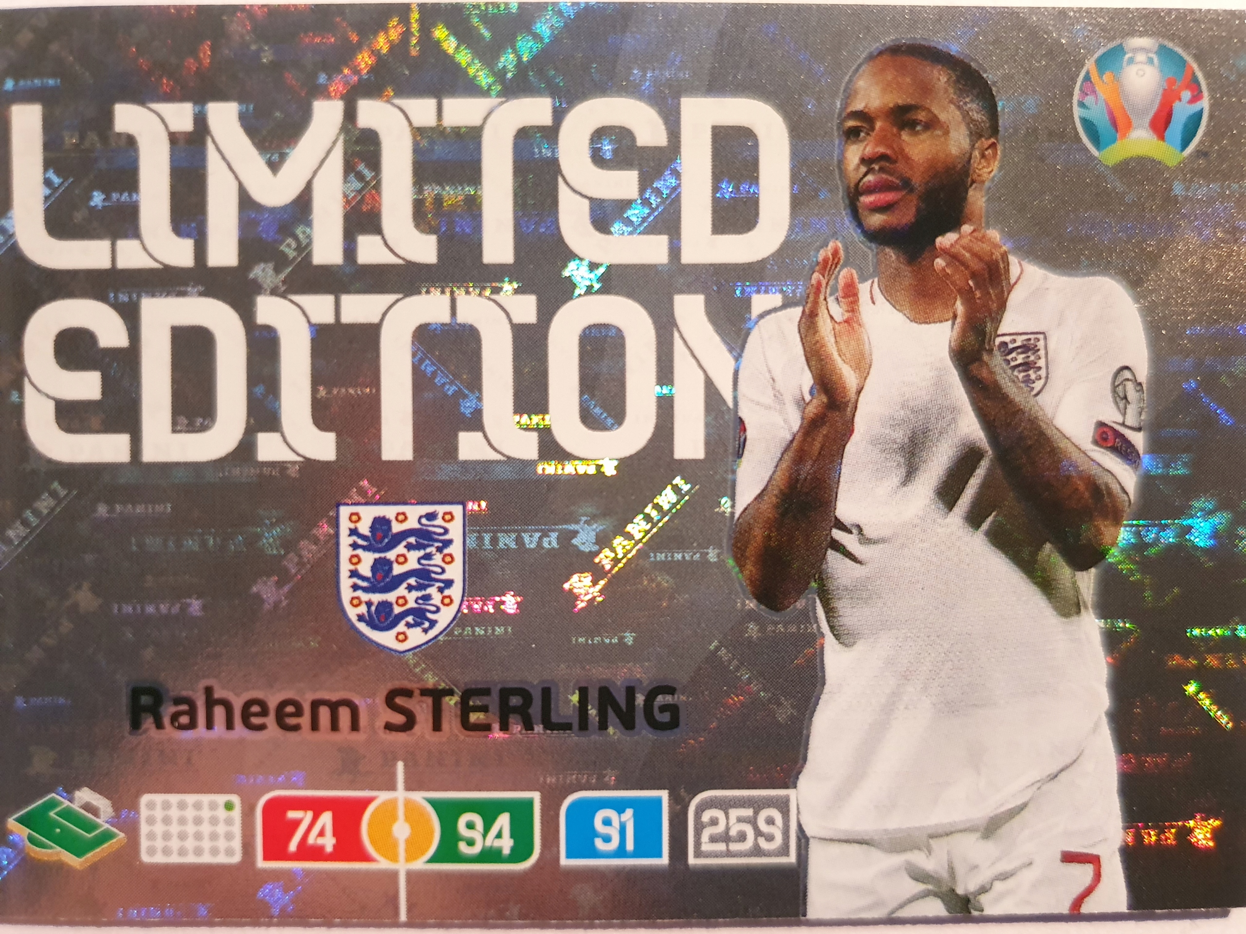 Panini Uefa Euro 2020 Limited Edition Sterling