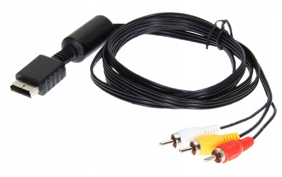 KABEL PRZEWÓD AUDIO/VIDEO RCA CHINCH DO PLAYSTATION 2 PS2 PS3 180CM