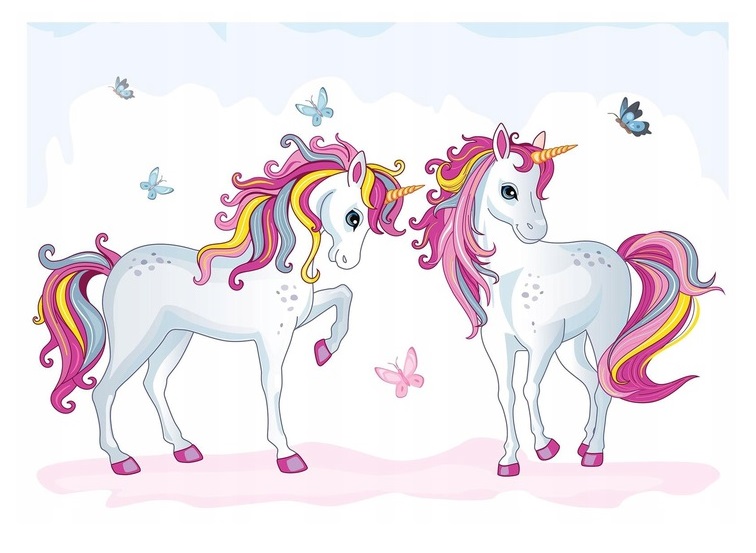 Fototapeta Jednorožce Pre Dievčatko Tapeta Do Dievčenskej Izby 416x254