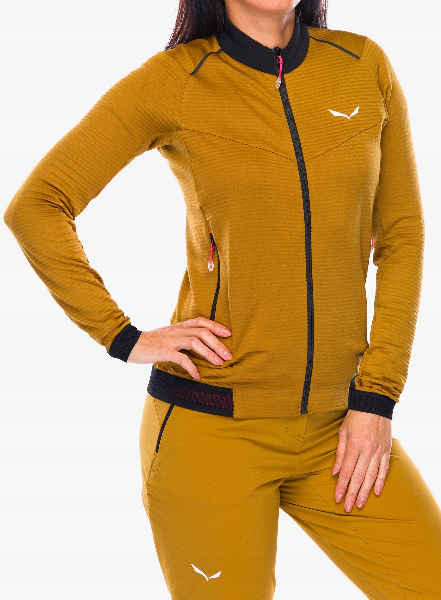 Rozepínací mikina Salewa Pedroc Pl 2 Jacket zlatá hnědá 38 (M)
