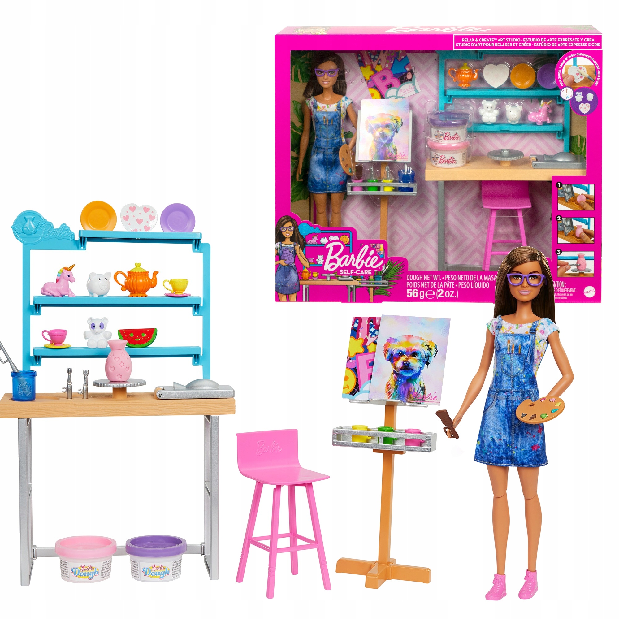 

Lalka Malarka Barbie Pracownia Artystyczna HCM85