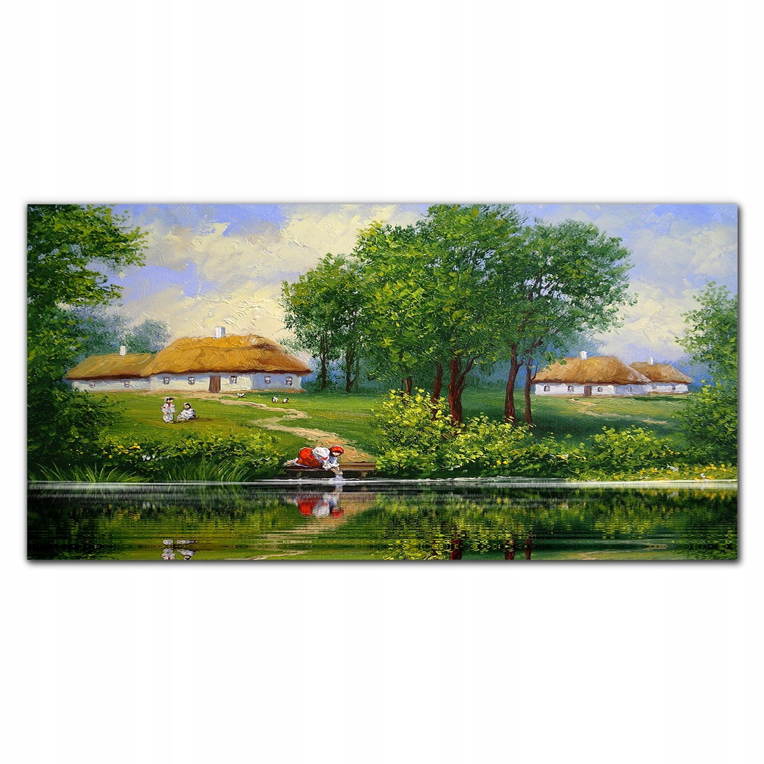 

Obraz na płótnie Wioska wieśniacy chaty 100x50 cm