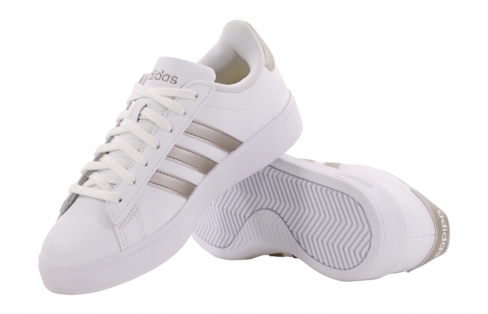 Adidas Sportswear - Baskets Femme Grand Court 2 GW9215 Footwear White  Plaster Metallic 