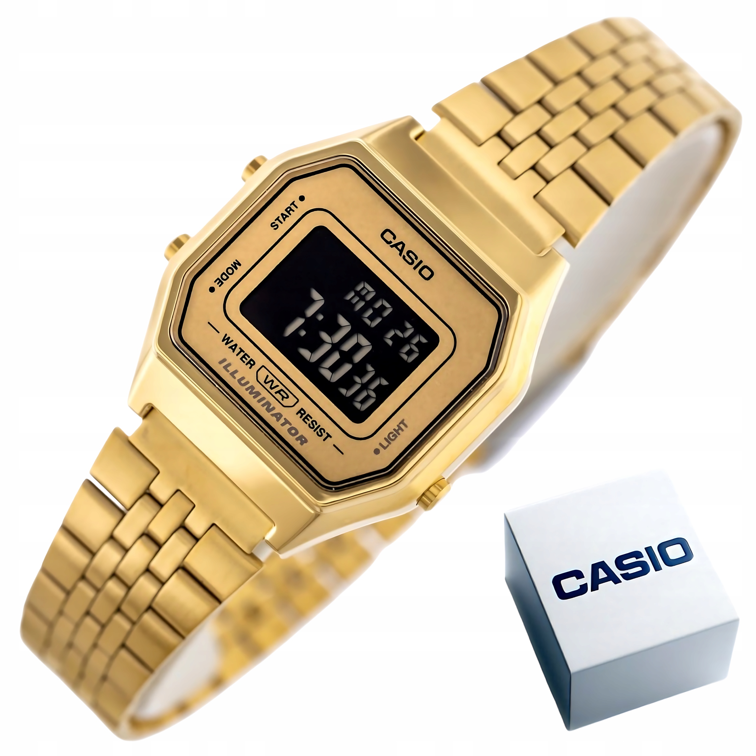 Dámské hodinky Casio Vintage LA680WGA-9B Zlaté Elektronické Retro Krabička