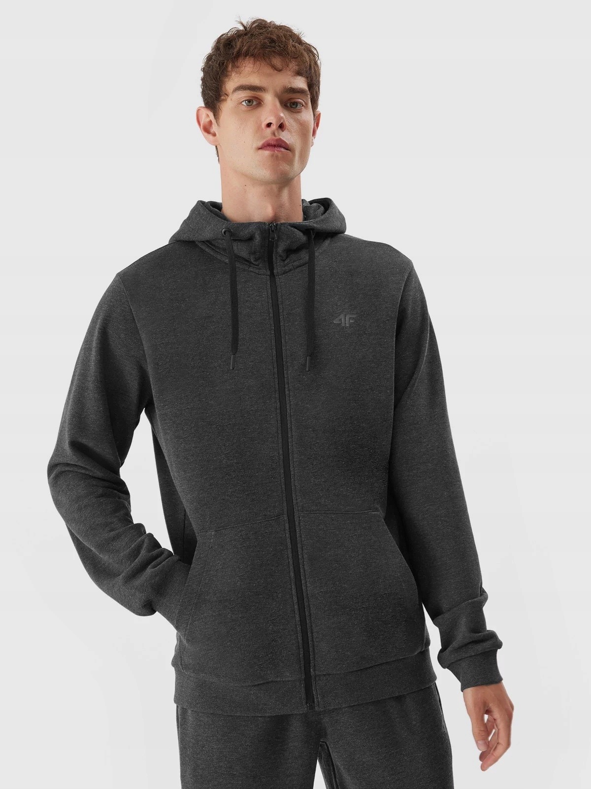Pánská mikina s kapucí 4F šedá 4F AW23TSWSM695 2