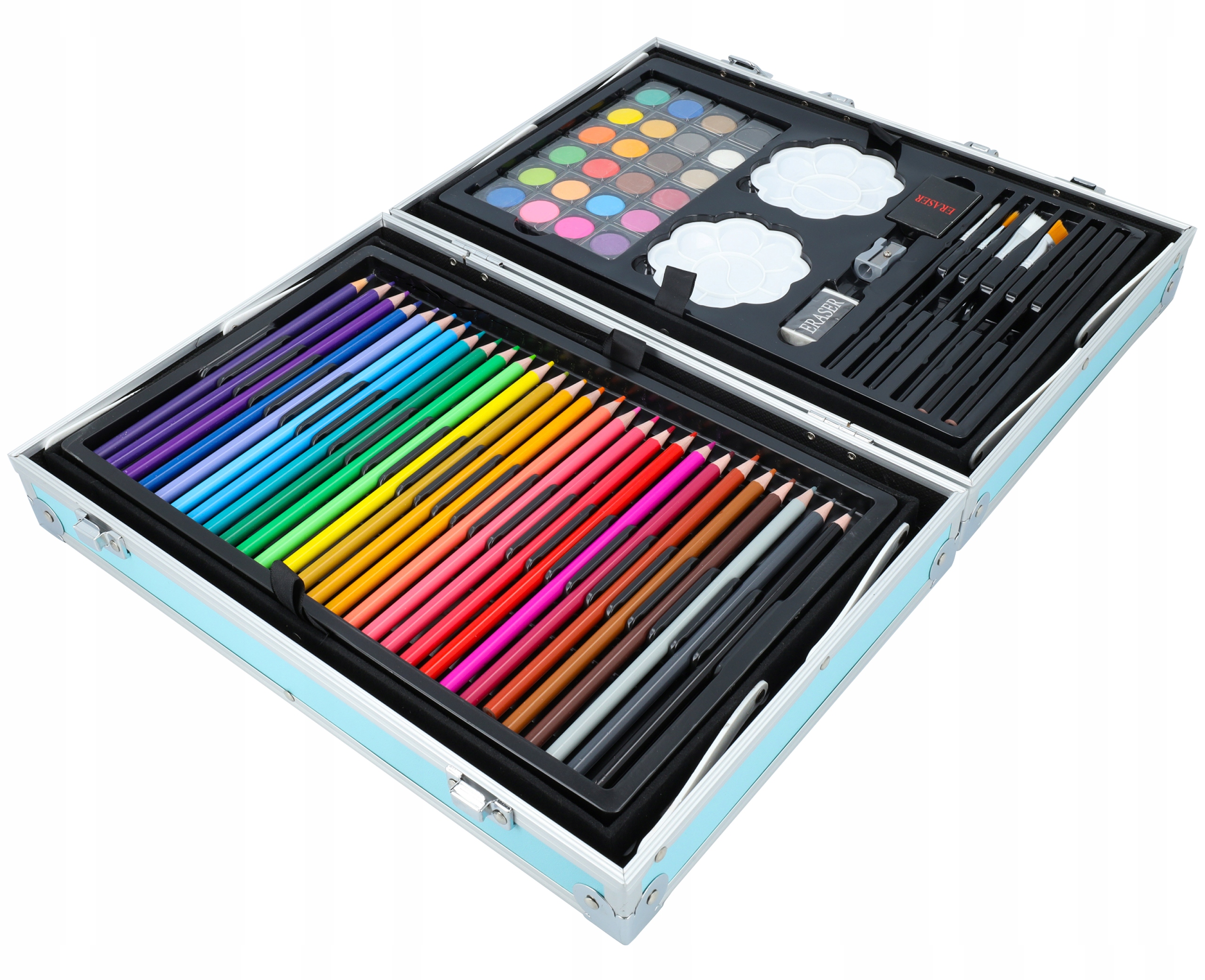 ZESTAW DO MALOWANIA PLASTYCZNY KREATYWNY DLA DZIECI WALIZKA KREDKI KOLORY Płeć chłopcy dziewczynki