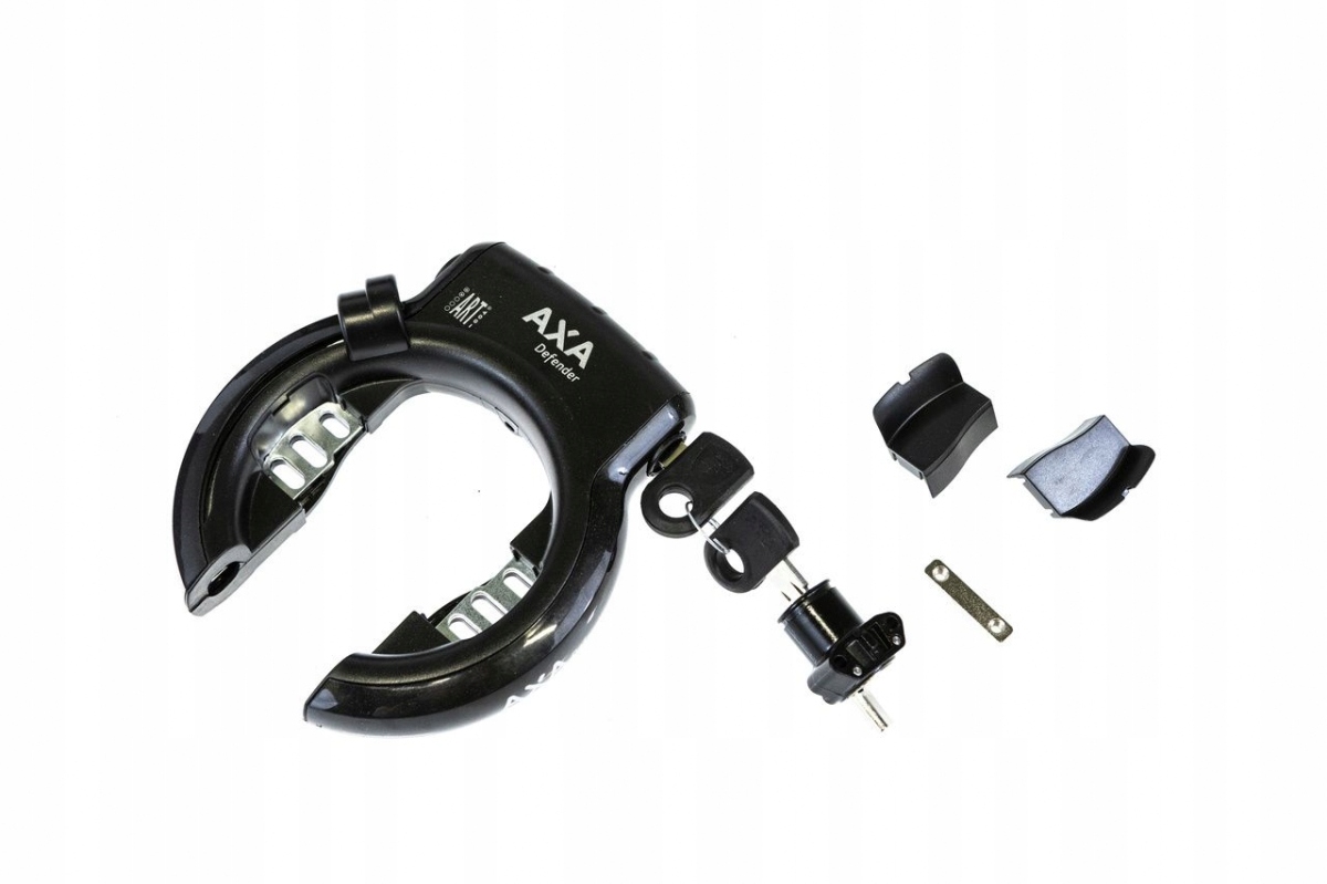 Blokada tylnego koła Axa Defender czarny zamek do baterii Bosch Powertube