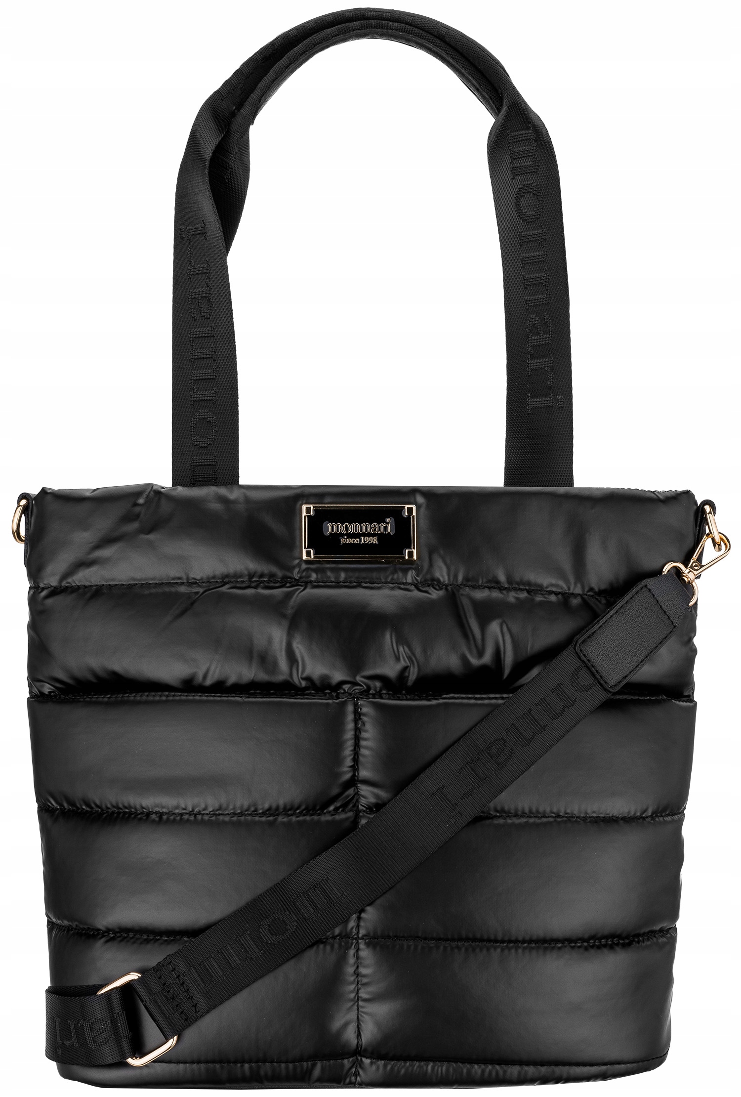 TOREBKA Damska MONNARI Czarna SHOPPER BAG PIKOWANA NA RAMIĘ PASEK Kod producenta BAG4620-020