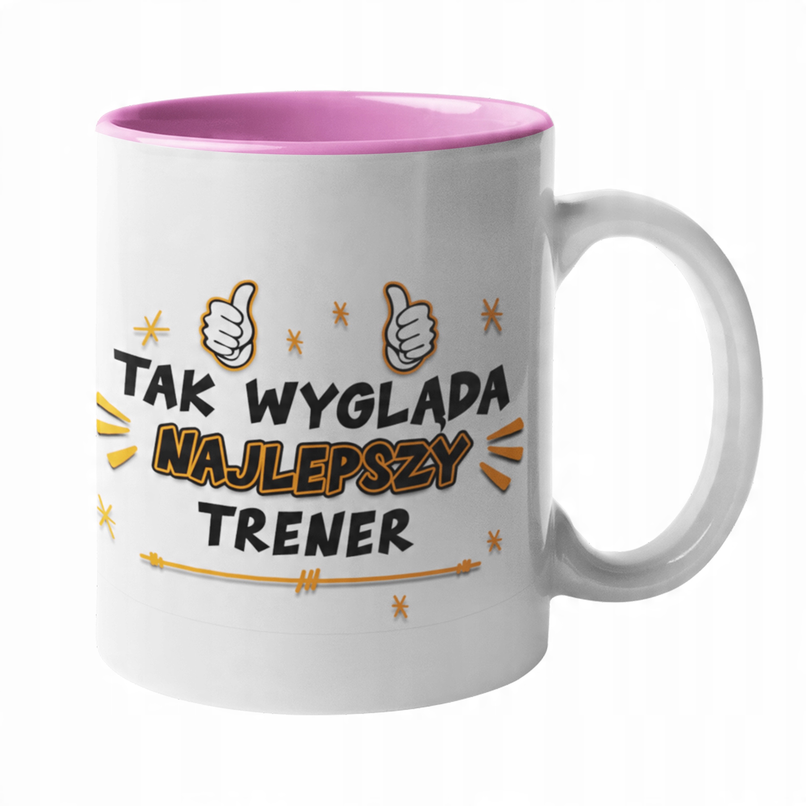 

Kubek dla Trenera trener różowy