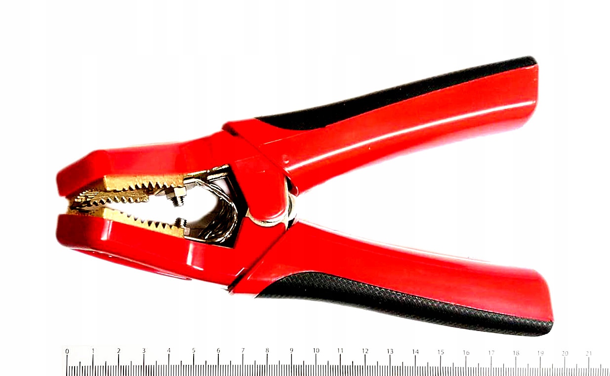 Zacisk szczękowy 500A czerwony Raco Długość 1 m