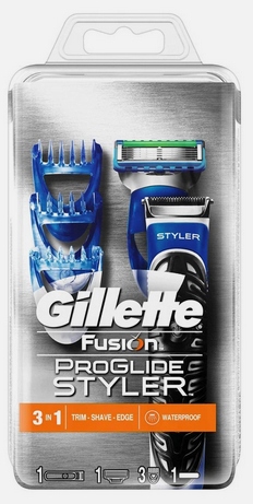 Gillette Styler 3v1 (holicí strojek Fusion ProGlide, zastřihovač 3 nástavce)