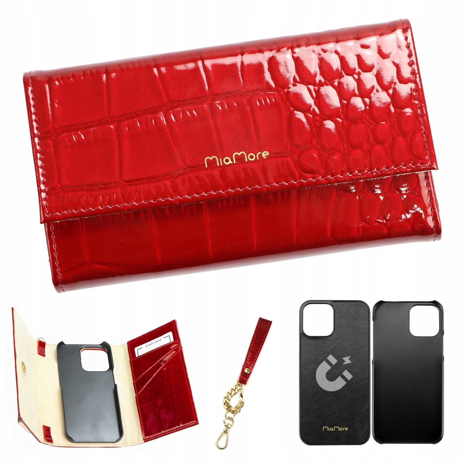 Etui Case Na Telefon Iphone 13 Pro Kopertówka MiaMore czerwone