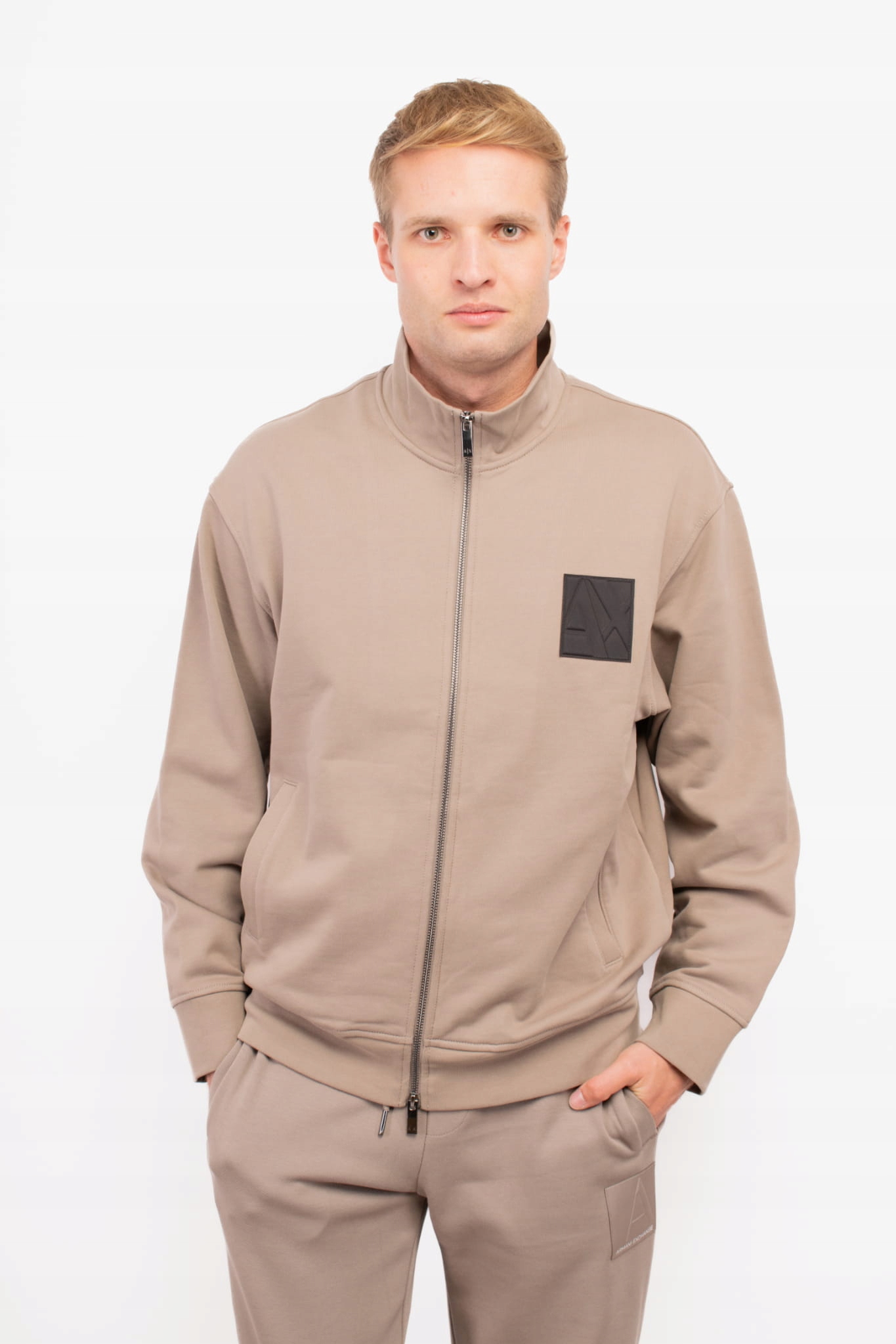 Pánská mikina Armani Exchange 6DZMJJ ZJ4XZ béžová XL