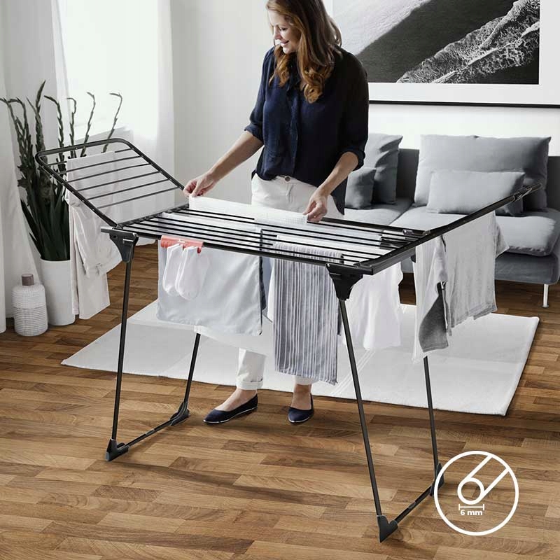 SUSZARKA VILEDA KING ULTIMATE NA UBRANIA NA PRANIE CZARNA MAT GRUBE LINKI Rodzaj na bieliznę wolnostojąca pozioma