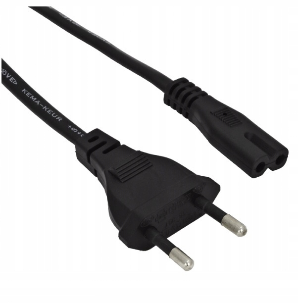 Kabel zasilający płaski ósemka jamnik 180cm