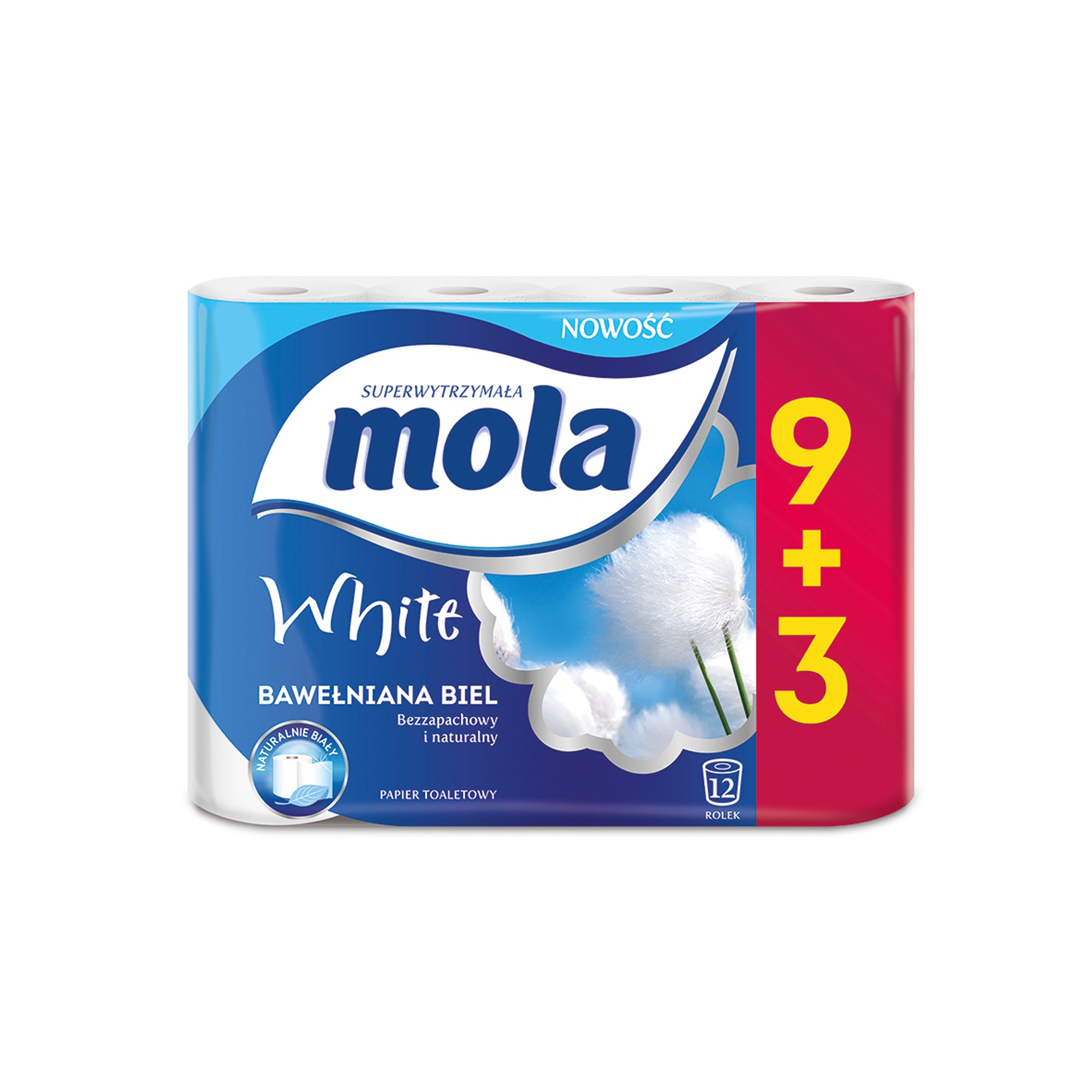 Papier toaletowy bezzapachowy Mola 12 szt.