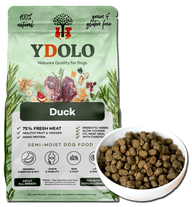 Levně Ydolo Pure kachní krmivo krmivo bez glycerinu pro psa 2,5 kg