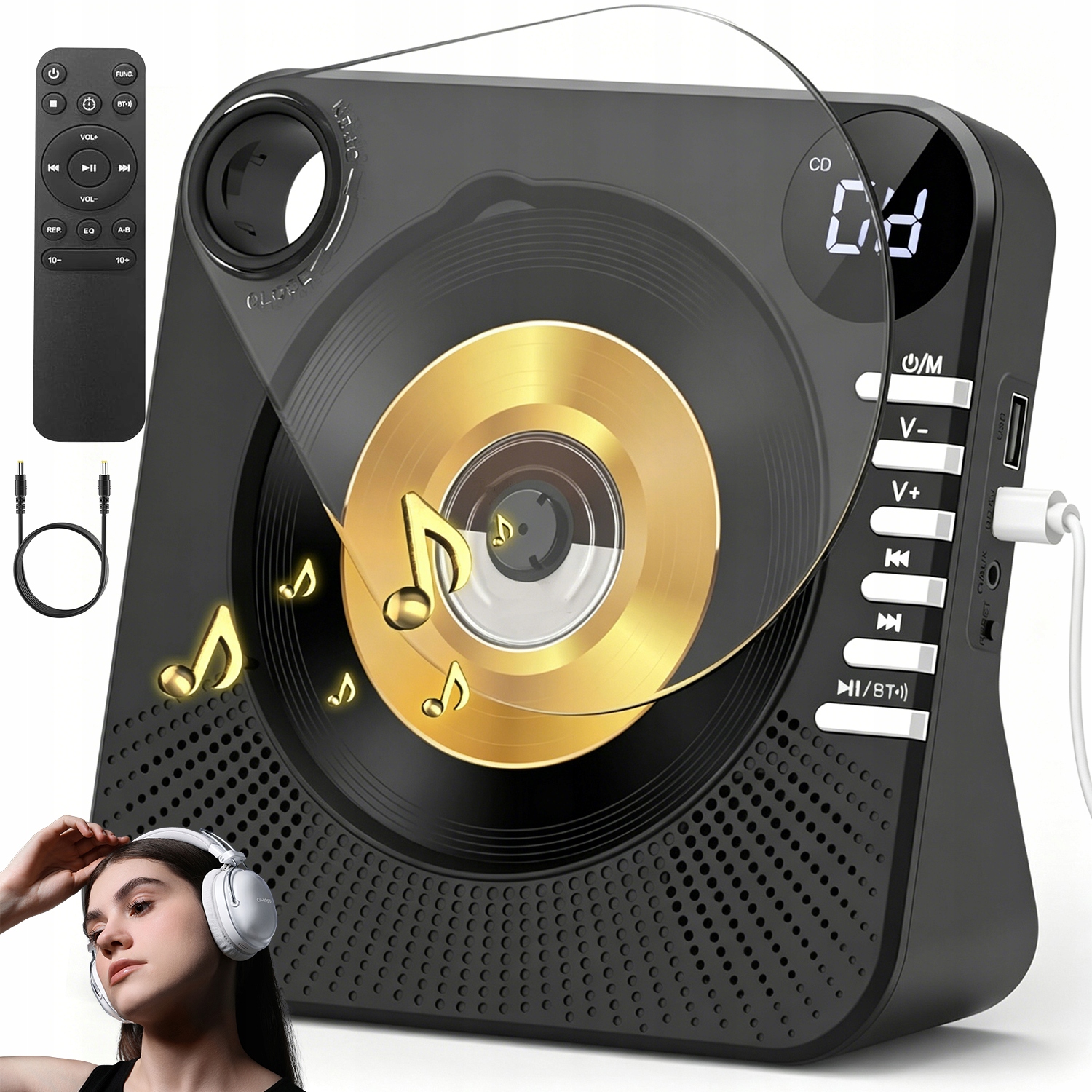 CD Přehrávač LCD Multimediální Bluetooth Usb Aux CD Cd-r Cd-rw MP3 Wma Dálkové Ovládání