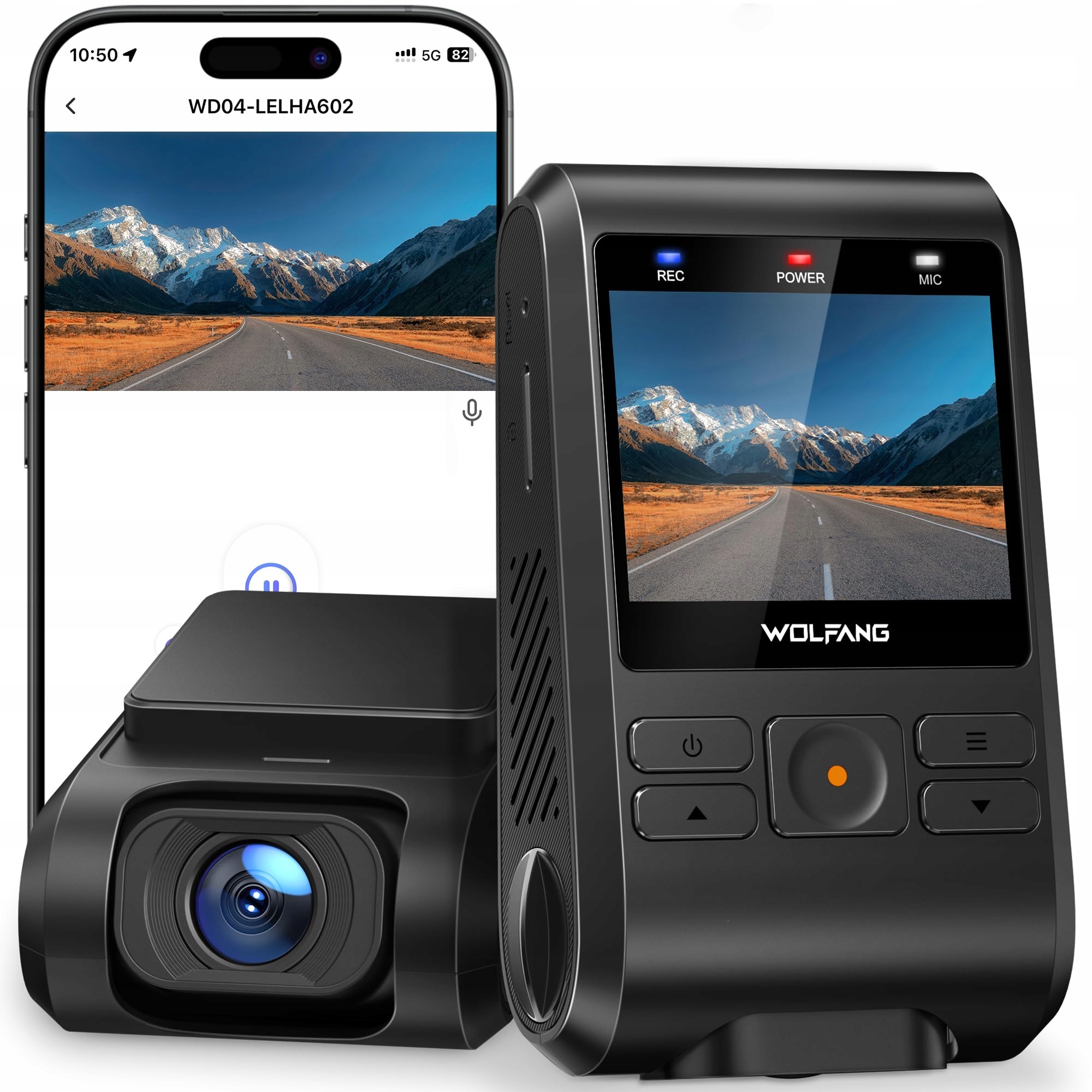 Autokamera 2.5K Wifi Karta 32 Gb, Bezpečnosť Na Ceste 24 Hodín