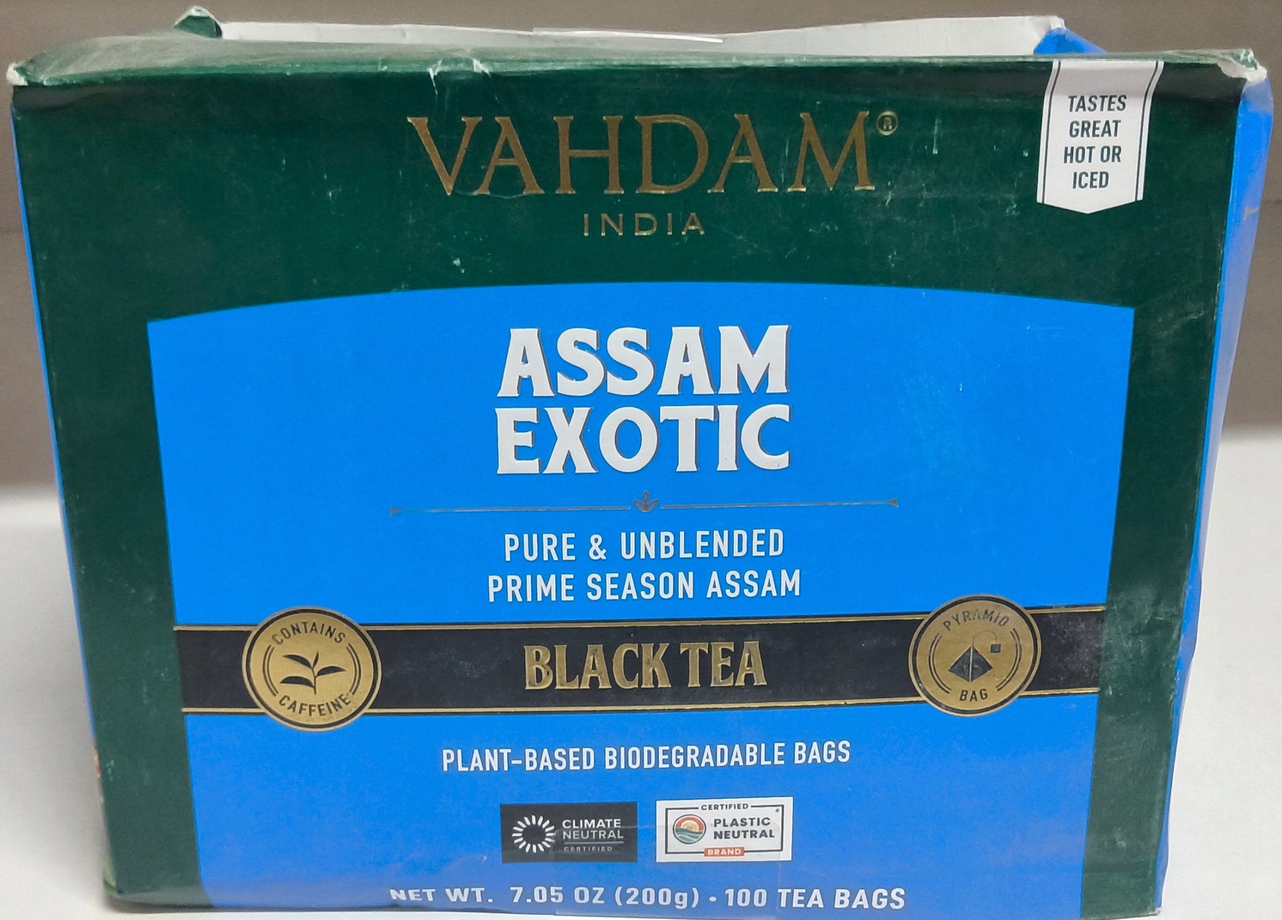 Levně Čaj černý Vahdam Assam Exotic 100 sáčků 200 g Defect