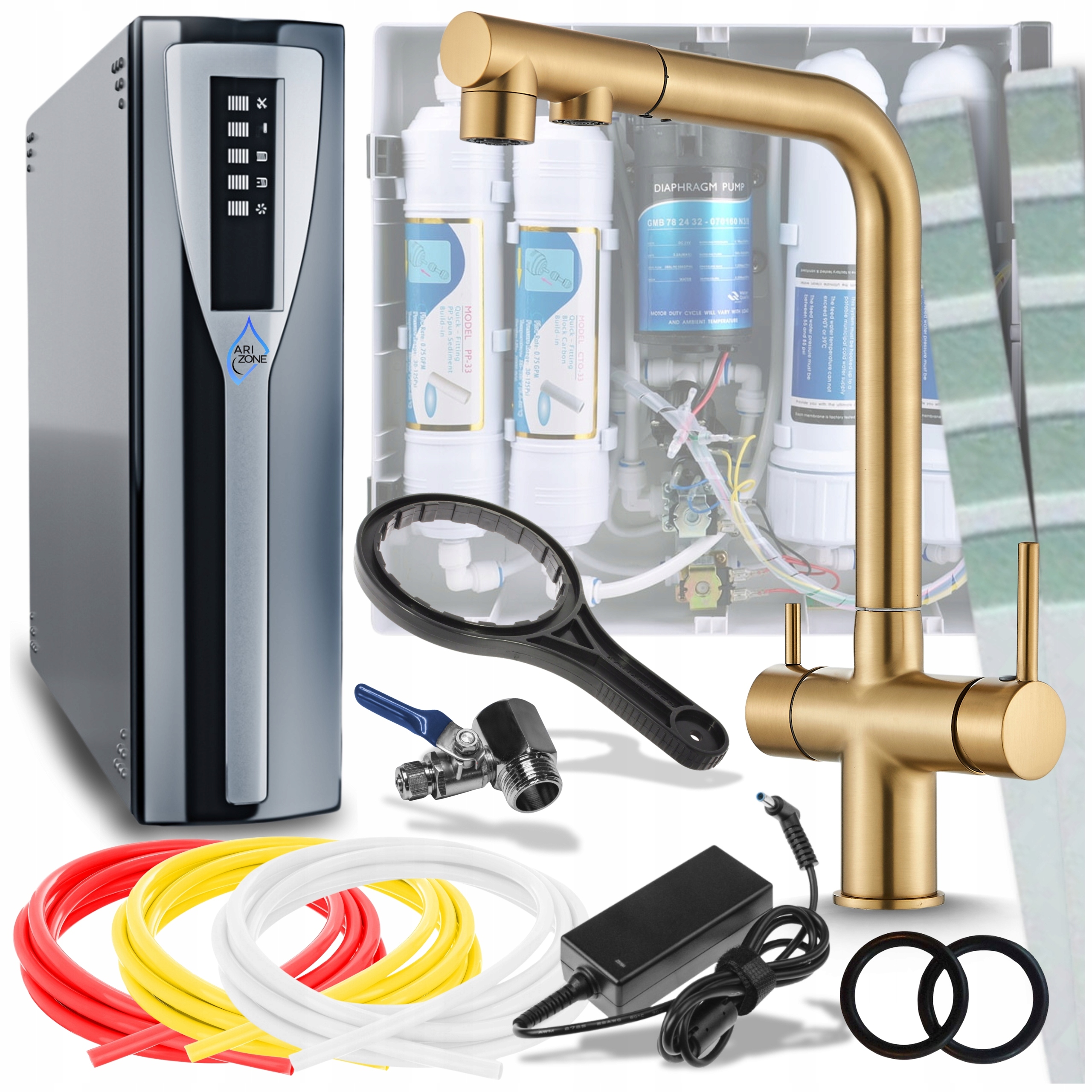 Sada na filtrovanie vody Kuchynský filter Trojcestná batéria Kohútik do kuchyne